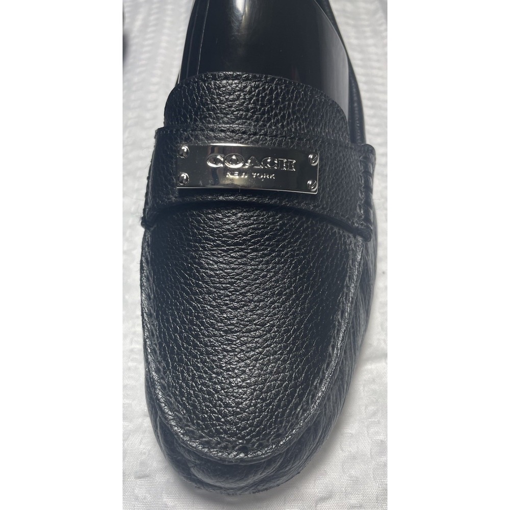 COACH Fredrica Black Leather Loafer Flats Women's sz 8B Shoes Very Little Wear - Picture 2 of 10